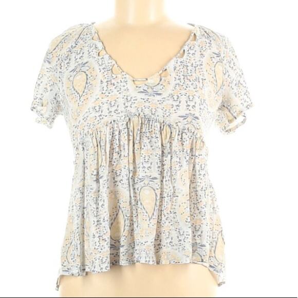 Lucky Brand Short Sleeve Boho Top, size Small - Picture 1 of 2